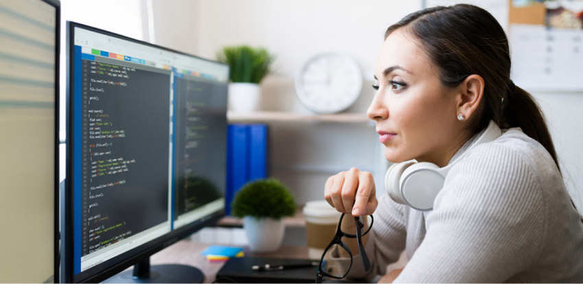 A nearshore team works on a software development project