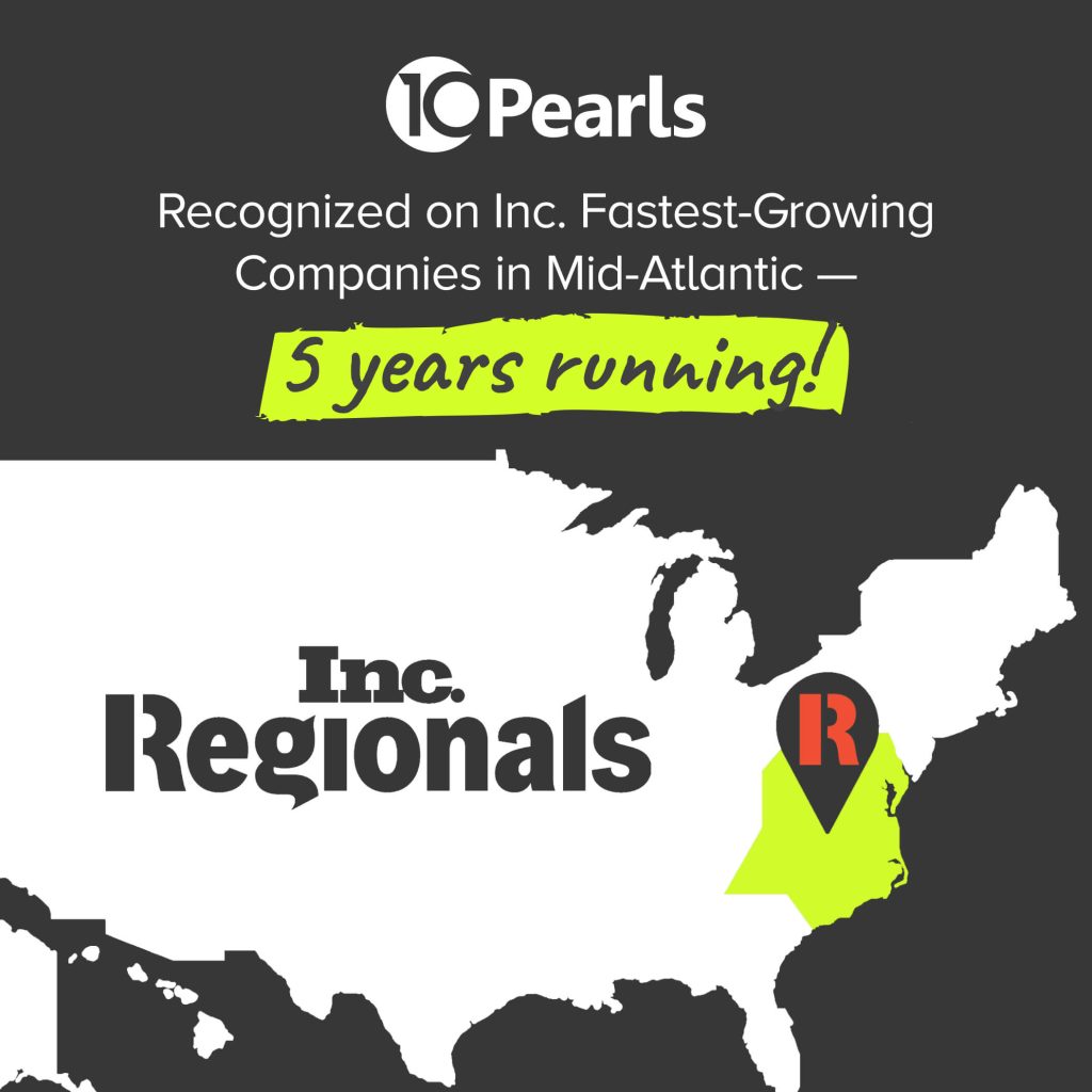 10Pearls achieves 5th Inc regional recognition