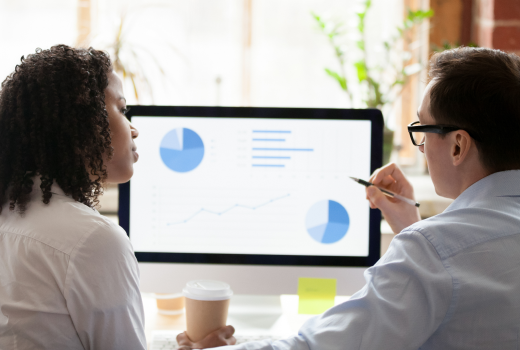 AI professionals analyzing data